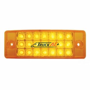 21 LED Reflector Rectangular Light (Clearance/Marker) - Amber LED/Amber Lens - United Pacific 38256B