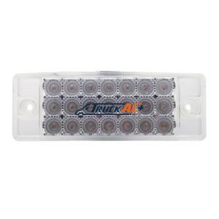 21 LED Reflector Rectangular Light (Clearance/Marker) - Amber LED/Clear Lens - United Pacific 38296B