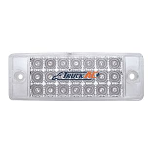 21 LED Reflector Rectangular Light (Clearance/Marker) - Red LED/Clear Lens - United Pacific 38297