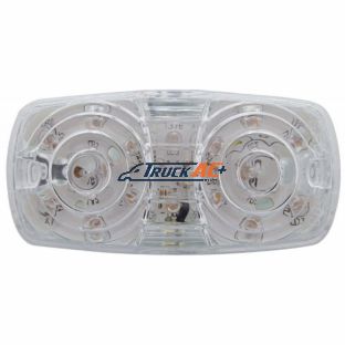 16 LED 4" X 2" Rectangular Light (Clearance/Marker)- Red LED/Clear Lens - United Pacific 38326