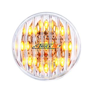 9 LED 2" Round Light (Clearance/Marker) - Amber LED/Clear Lens - United Pacific 38362