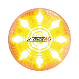 9 LED 2" Round Beehive Light (Clearance/Marker) - Amber LED/Clear Lens - United Pacific 38366