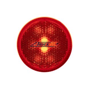8 LED 2-1/2" Round Reflectorize Light Kit (Clearance/Marker) - Red LED/Red Lens - United Pacific 38456BRK