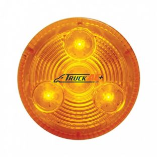 4 LED 2-1/2" Round Low Profile Light (Clearance/Marker) - Amber LED/Amber Lens - United Pacific 38465