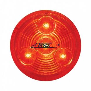4 LED 2-1/2" Round Low Profile Light (Clearance/Marker) - Red LED/Red Lens - United Pacific 38466