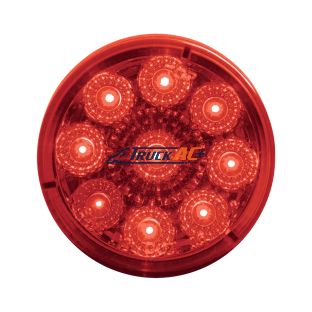 9 LED 2" Round Reflector Light (Clearance/Marker) - Red LED/Red Lens - United Pacific 38850B