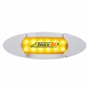 12 LED Maverick Light (Clearance/Marker) With Reflector - Amber LED/Amber Lens - United Pacific 38958