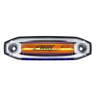 6 Amber LED Light (Clearance/Marker) With 6 Blue LED Side Ditch Light - United Pacific 39300
