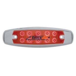 10 LED Reflector Rectangular Light (Clearance/Marker) - Red LED/Red Lens - United Pacific 39452