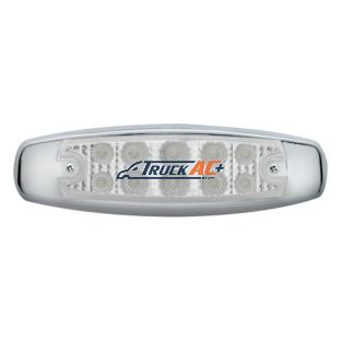 10 LED Reflector Rectangular Light (Clearance/Marker) - Amber LED/Clear Lens - United Pacific 39453