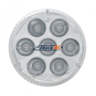 7 LED 2" Round Light (Clearance/Marker) - Red LED/Clear Lens - United Pacific 39987