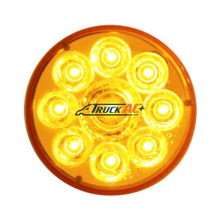 9 LED 2-1/2" Round Pure Reflector Light (Clearance/Marker) - Amber LED/Amber Lens - United Pacific 39739