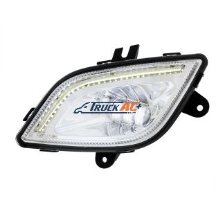 A66-03653-002, 34 LED Chrome Fog Light With LED Light Bar For 2018-2024 Freightliner Cascadia - Driver - United Pacific 32832