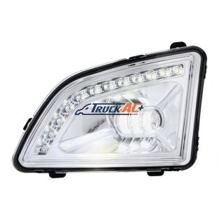 18 LED Chrome Projector Fog Light With Position Light For 2018-2024 Volvo VNL - Driver/Left - United Pacific 35857