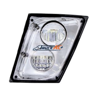 82780931, 20737500, 20546123, 2 High Power LED Chrome Driving Light & Fog Light For 2003-2017 Volvo VNL - Driver/Left - United Pacific 35905