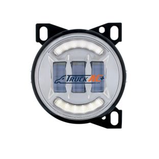 P54-1062-100, 18 LED Fog Light With LED Light Bar For Peterbilt 579 (2012-2021) & Kenworth T660 (2007-2017)-Chrome - United Pacific 36605