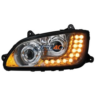 Chrome Projection Headlight Assembly For 2008-2017 Kenworth T660- Driver - United Pacific 31158