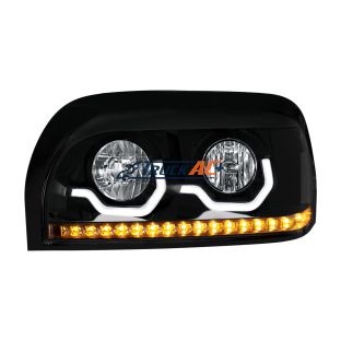 Blackout Headlight With LED Turn Signal & Light Bar For 1996-2010 Freightliner Century - Driver - United Pacific 31205