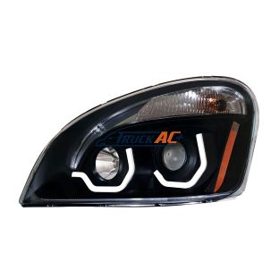 A06-51907-006 Blackout Projection Headlight With White LED Position Light For 2008-2017 Freightliner Cascadia - Driver - United Pacific 31270