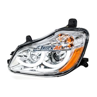 Chrome Projection Headlight With LED Position Light For 2013-2021 Kenworth T680 - Driver - United Pacific 31454