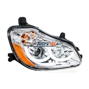 Chrome Projection Headlight With LED Position Light For 2013-2021 Kenworth T680 - Passenger - United Pacific 31455
