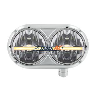 Headlight Assembly With 304 SS Housing & LED Headlights W/Amber LED Position Light For Peterbilt 359 - Passenger - United Pacific 32141