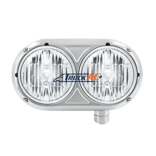 Headlight Assembly With Crystal Halogen Bulbs & 304 SS Housing For Peterbilt 359 - Passenger - United Pacific 32186