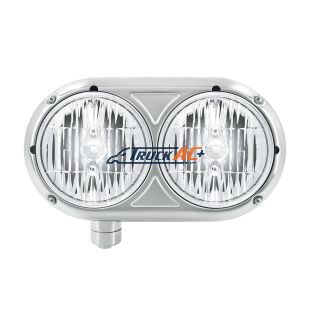 Headlight Assembly With Crystal Halogen Bulbs & 304 SS Housing For Peterbilt 359- Driver - United Pacific 32194