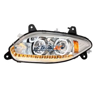 Chrome 17 LED Headlight For 2018-2025 International LT - Driver - United Pacific 35733