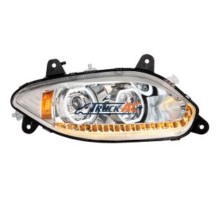 Chrome 17 LED Headlight For 2018-2025 International LT - Passenger - United Pacific 35734