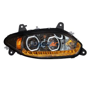 Black 17 LED Headlight For 2018-2025 International LT - Passenger - United Pacific 35736