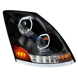 20359834, 20496654, 20817108, 20835985, 82329127, 82329592, 949010 Black 10 LED Headlight For 2003-2017 Volvo VN/VNL - Passenger Side - United Pacific 35752