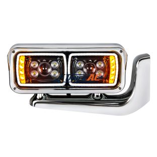 10 High Power LED "Blackout" Projection Headlight Assembly With Mounting Arm - Passenger - United Pacific 35778