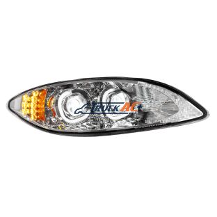3596016C93 Chrome LED Headlight For 2006-2017 International Prostar - Passenger - United Pacific 35868