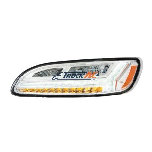 Chrome 6 LED Headlight For Peterbilt 386 (2006-2016) & 387 (2000-2011)- Driver - United Pacific 32928