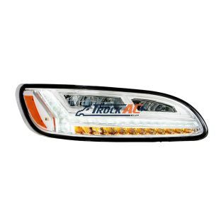 Chrome 6 LED Headlight For Peterbilt 386 (2006-2016) & 387 (2000-2011)- Passenger - United Pacific 32929