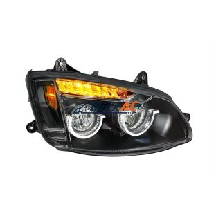 P54-1059-200R Blackout Full LED Headlight For 2008-2017 Kenworth T660-Passenger - United Pacific 35722