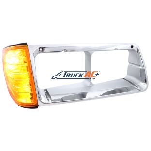 A06-20738-001, 1PC Headlight Bezel With Turn Signal For 1989-2009 Freightliner FLD - Passenger - United Pacific 32337