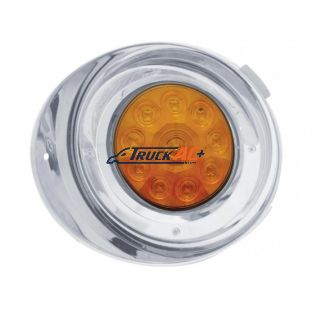 10 LED Freightliner Daytime Running Light Conversion Kit With Visor (Driver) - Amber LED/Amber Lens - United Pacific 37402