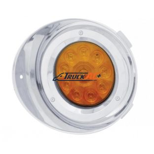 10 LED Freightliner Daytime Running Light Conversion Kit Without Visor (Driver) - Amber LED/Amber Lens - United Pacific 37403