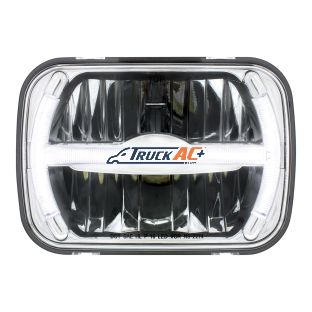 ULTRALIT - 7 LED 5" X 7" Rectangular Headlight With LED Light Bar - United Pacific 31120
