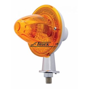 1-1/8" Arm Crystal Watermelon Honda Light With Double Contact - Amber Lens - United Pacific 33413