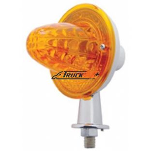 1-1/8" Arm Crystal Crystal Honda Light With Single Contact - Amber Lens - United Pacific 33425