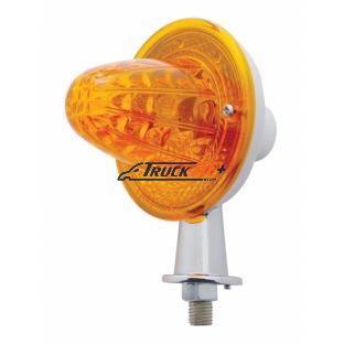 1-1/8" Arm Crystal Crystal Honda Light With Double Contact - Amber Lens - United Pacific 33437