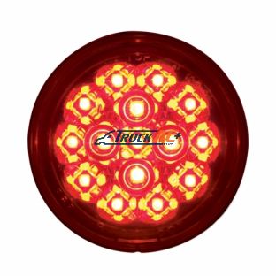 15 LED 2-3/8" Dual Function Signal Light For Harley Motorcycle - Red LED/Red Lens - United Pacific 36775