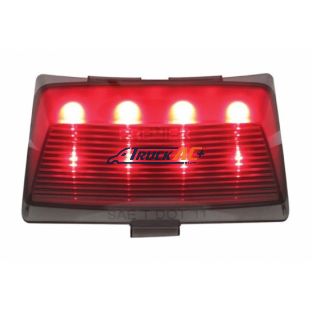 8 LED Fender Tip Light For Harley Motorcycle- Red LED/Smoke Lens - United Pacific 37094
