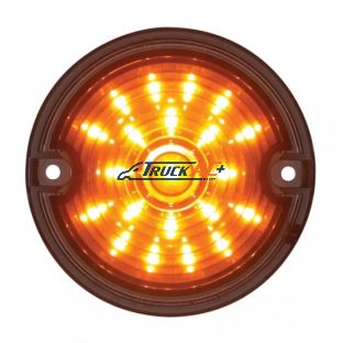 21 LED 3-1/4" Signal Light For Harley Motorcycle With 1156 Plug - Amber LED/Smoke Lens - United Pacific 37095