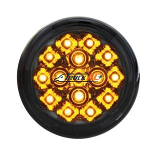 15 LED 2-3/8" Turn Signal Light For Harley Motorcycle- Amber LED/Smoke Lens - United Pacific 37119