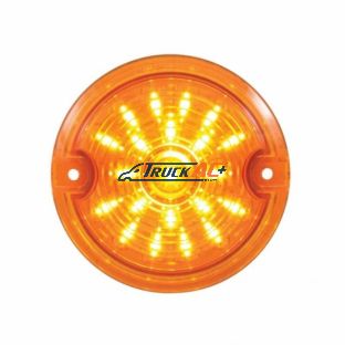 21 LED 3-1/4" Signal Light For Harley Motorcycle With 1156 Plug - Amber LED/Amber Lens - United Pacific 37200