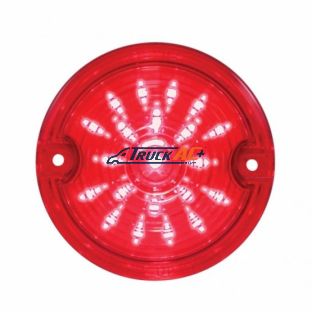 21 LED 3-1/4" Signal Light For Harley Motorcycle With 1156 Plug - Red LED/Red Lens - United Pacific 37201